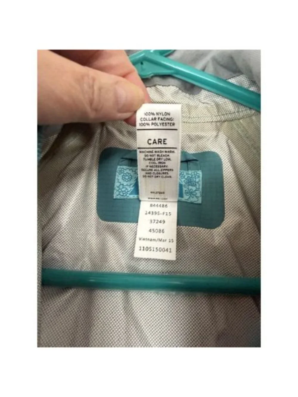 REI Youth Teal Rain Jacket Girls XXS 4/5 READ